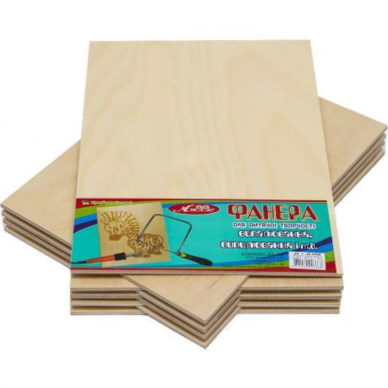 Фанера А4 4мм для випілювання та випалювання KNZ