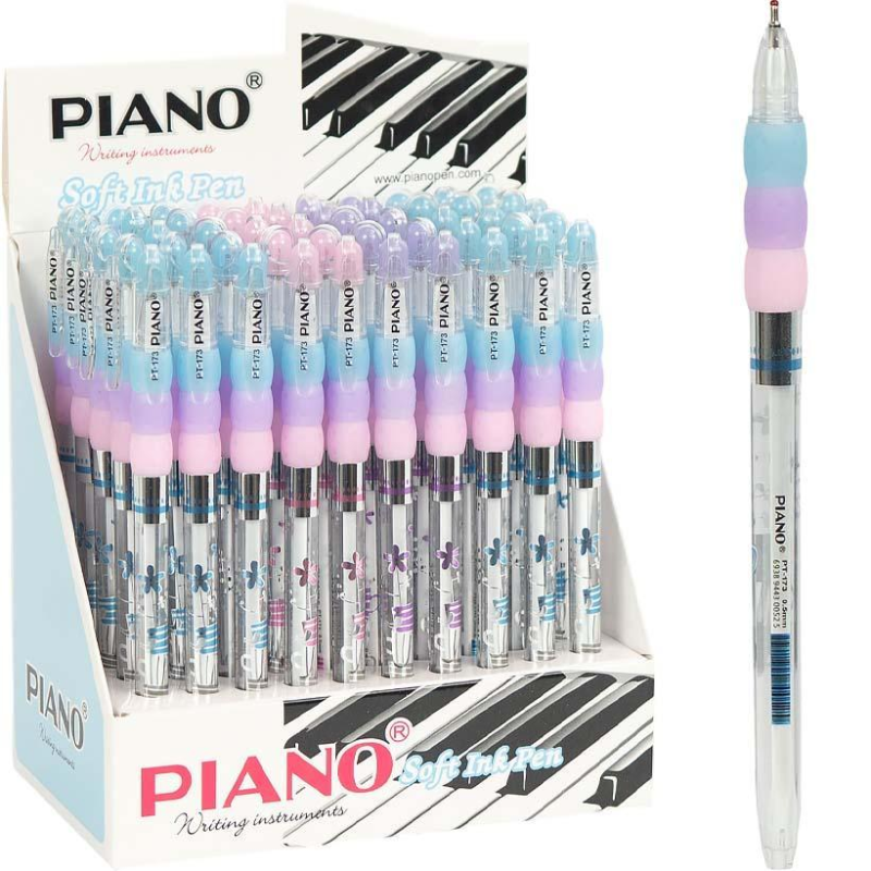 Ручка масляна синя PIANO PT-173 KNZ