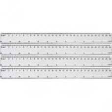 Лінійка 30 см, 8803 пластикова прозора KNZ