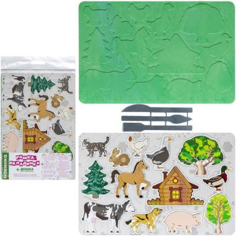 Сортер+дошка для пластиліну “Тварини“ KNZ Сортер+дошка для пластиліну “Тварини“ KNZ