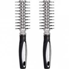 Щітка “скелетна“ кругла, рідкісні зуби двоколірна 22см KNZ