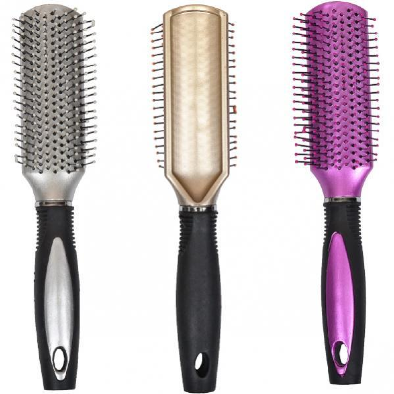 Щітка масажна вузька 9581 двокольорова 23см KNZ