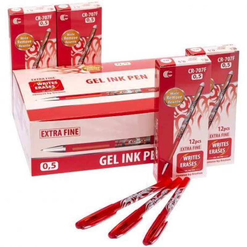 Ручка “С“ “пише-стирає“ червона CR-707F KNZ