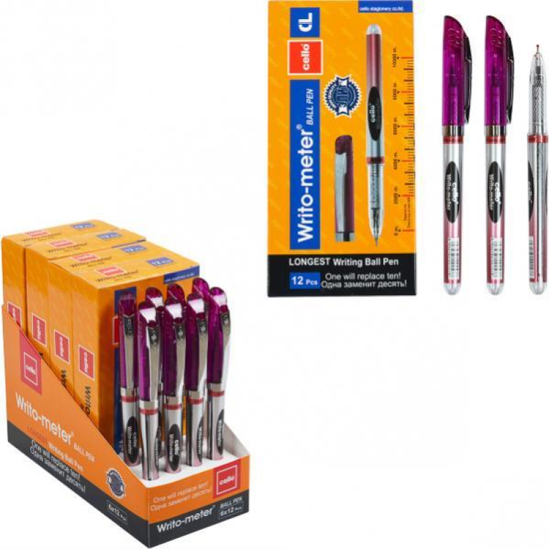 Ручка масляна “10км“ Cello CL8048 червона KNZ