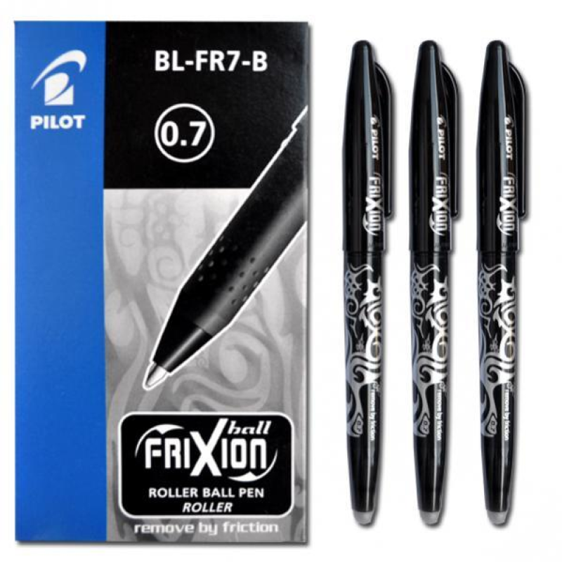 Ручка “пише-прає“ PILOT BL-FR 0,7мм чорна KNZ