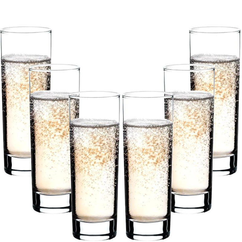 Набір високих склянок скло 6шт 310 мл, склянка скляна висока KNZ Набір високих склянок скло 6шт 310 мл, склянка скляна висока KNZ