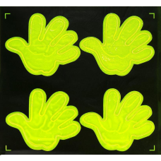Наклейка світловідбиваюча 4 штуки “Рука“ зі смайлом 130 KNZ