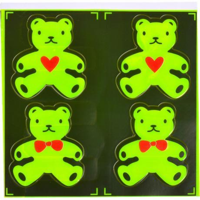 Наклейка світловідбивна 4 штуки “Ведмедик“ 131 KNZ Наклейка світловідбивна 4 штуки “Ведмедик“ 131 KNZ