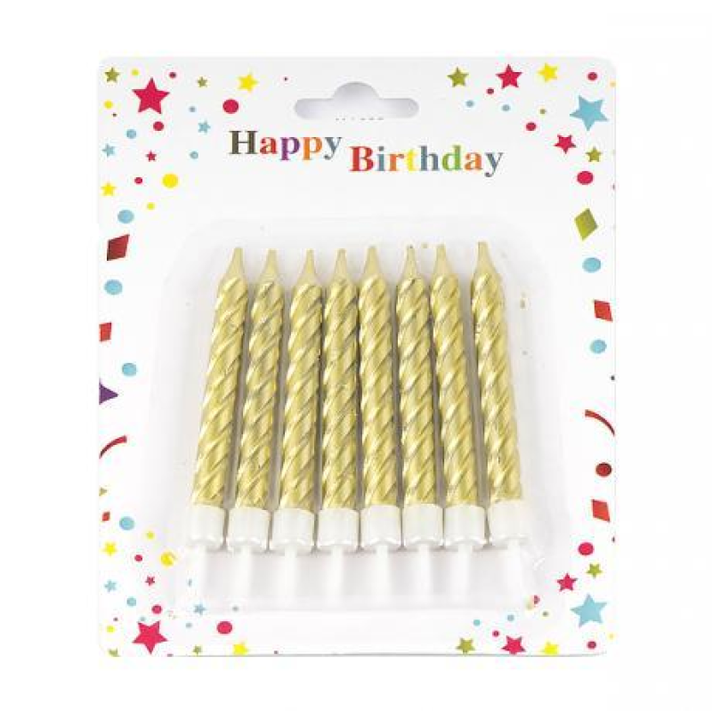 Набір свічок для торта “Золото“ спіраль 89231