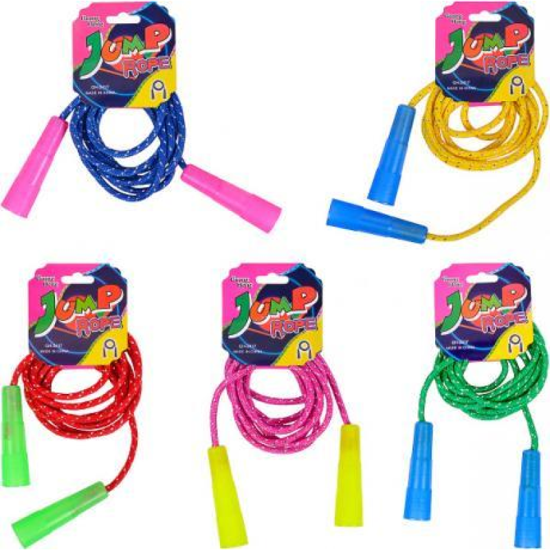 Скакалка кольорова довжина тканинна 2,15м D6мм KNZ Скакалка кольорова довжина тканинна 2,15м D6мм KNZ