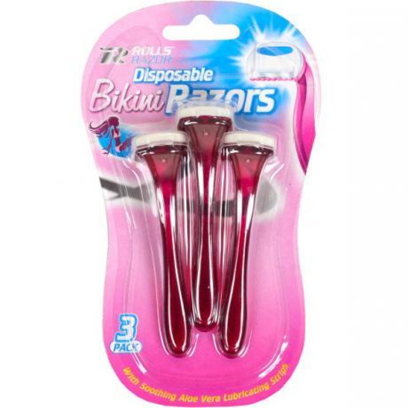 Набір бритв жіночих для бікіні 3 шт, одне лезо, блістер 16*9,5см KNZ