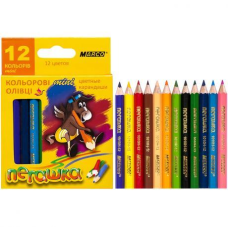 Олівці кольорові короткі 12 кольорів “MARCO“ Пегашка 1010H-12CB KNZ