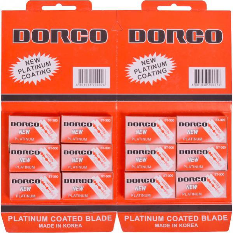 Леза DORCO класичні двосторонні KNZ