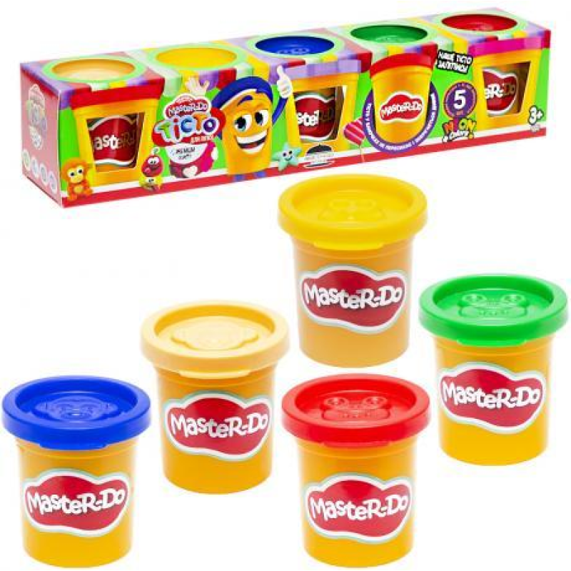 Ігрове тесто “Master Do“ 5 банок*50г укр TMDB-01 KNZ Ігрове тесто “Master Do“ 5 банок*50г укр TMDB-01 KNZ