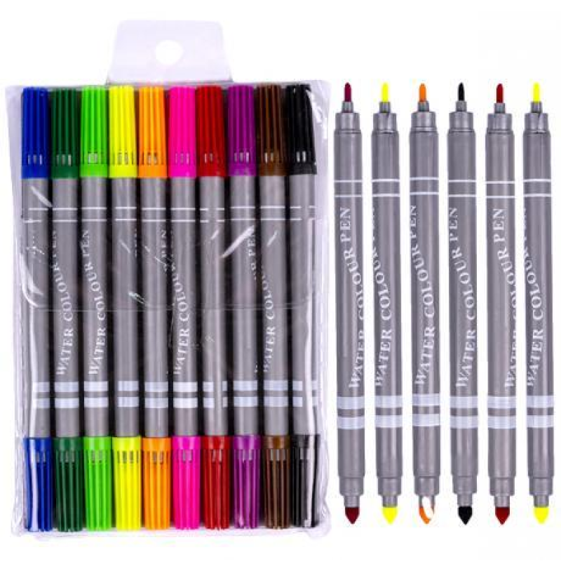 Фломастер 10 кольорів “Двосторонній“ “С“ CR550-10-2 KNZ