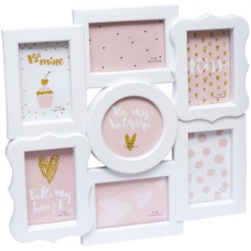 Фоторамка-колаж біла на 7 фотографій ВН1807-W 44х42см KNZ