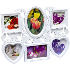 Фоторамка-колаж біла на 6 фотографій KF-8 42*26*2см KNZ