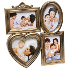 Фоторамка-колаж золота на 4 фотографії F-15-G 31*35*2см KNZ