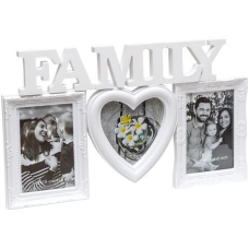 Фоторамка-колаж біла на 3 фотографії Y3302-W 42*26*2см KNZ