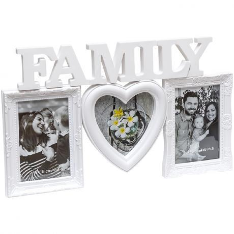 Фоторамка-колаж біла на 3 фотографії Y3302-W 42*26*2см KNZ Фоторамка-колаж біла на 3 фотографії Y3302-W 42*26*2см KNZ