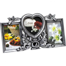 Фоторамка-колаж чорна з сріблом на 3 фотографії KF-10 32*18*2см KNZ