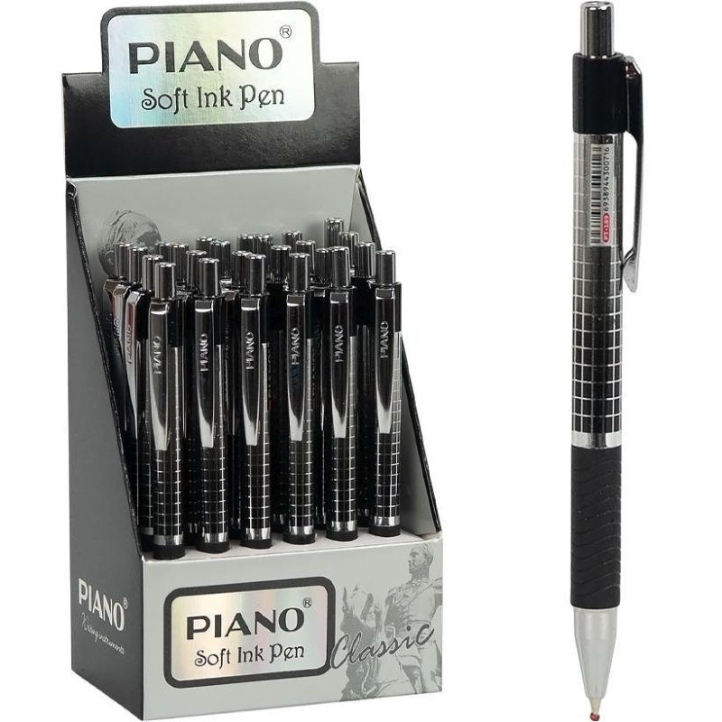 Ручка масляна автоматична синя PIANO PT-189 KNZ