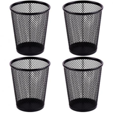 Склянка для ручок металевий “Сітка-Конус“ 3680, чорний 9х10,5 см KNZ