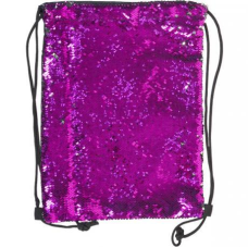 Сумка для змінного взуття з паєтками Фіолетова 42*30см KNZ