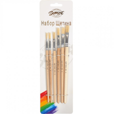 Набір пензликів плоских 6шт “Щетина“ Barogue 763/24-7 KNZ