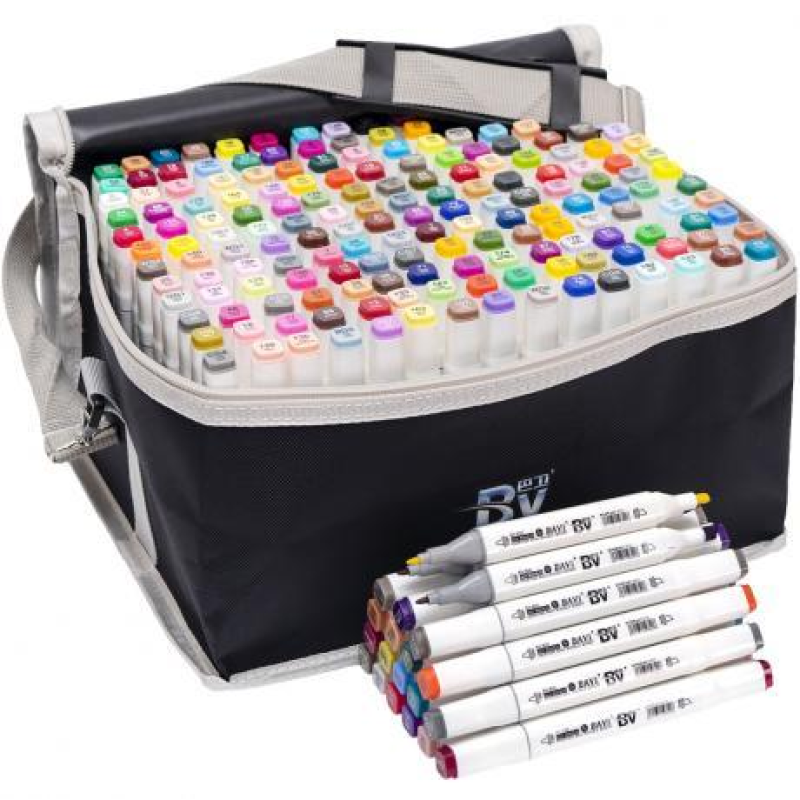 Набір скетч-маркерів 168 кольорів в сумці BV800-168 KNZ
