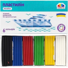 Пластилін 6 кольорів 90г “Мозаїка“ “Гамма“ 300301 KNZ