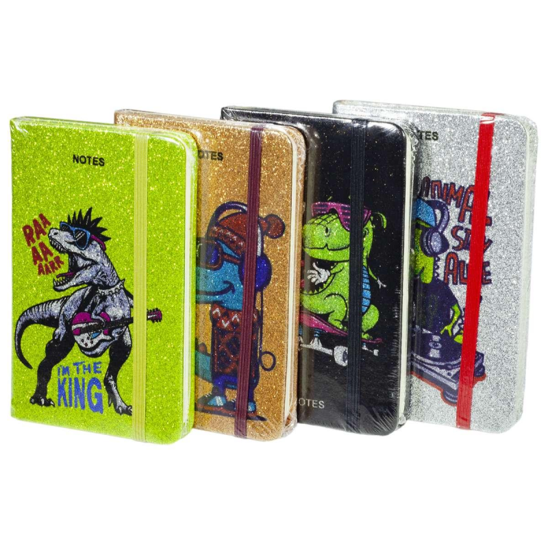 Блокнот на резинці Металік “Динозаври“ 9*14см A6 P96 70g COLOR/box KNZ Блокнот на резинці Металік “Динозаври“ 9*14см A6 P96 70g COLOR/box KNZ