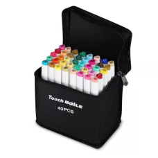 Набір скетч маркерів двосторонніх 40 кольорів скошений круглий наконечник BL-8740 KNZ