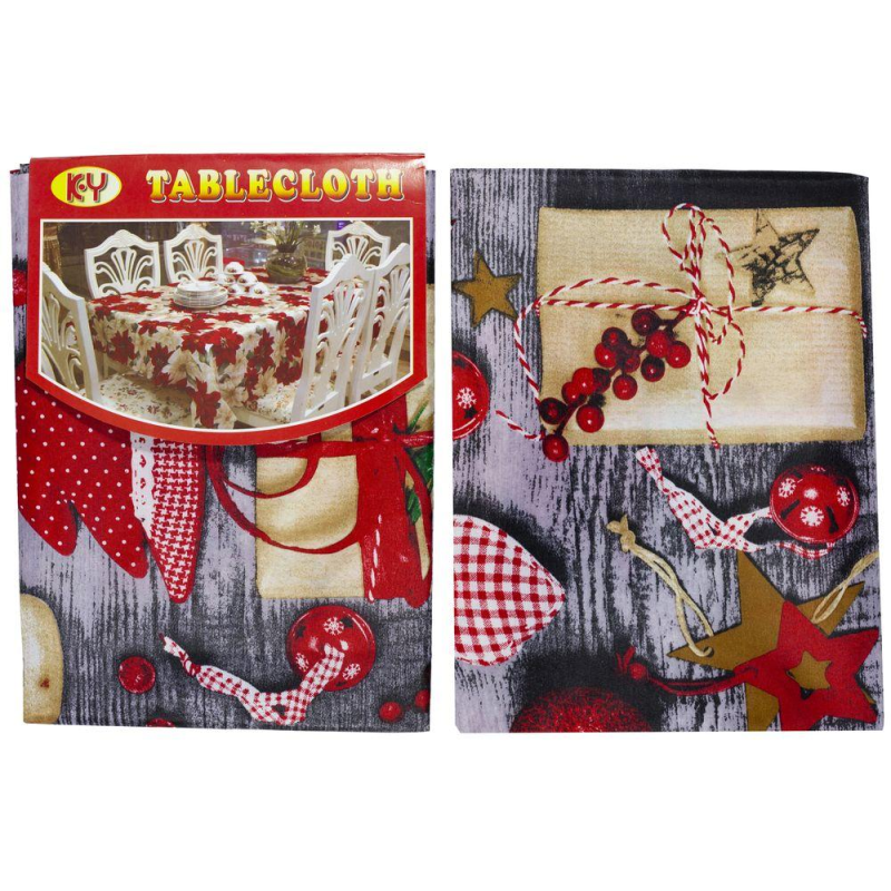 Скатертина новорічна “Holiday“ 150х240см KNZ Скатертина новорічна “Holiday“ 150х240см KNZ