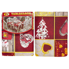 Скатертина новорічна “Серце“ 150х240см KNZ