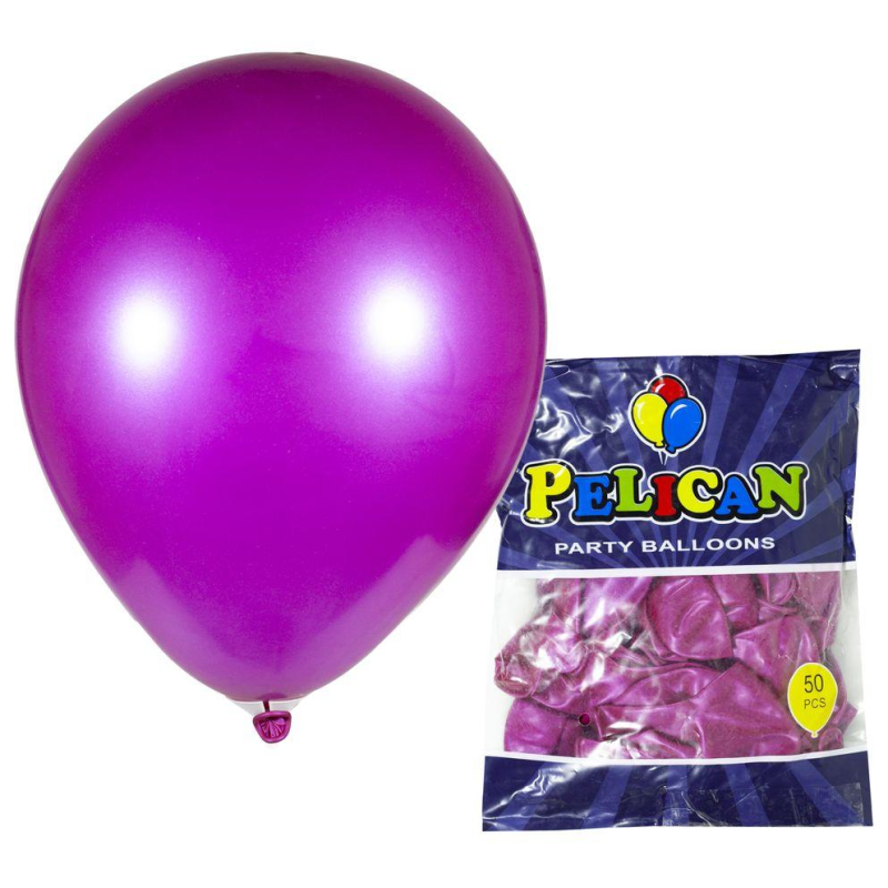 Кульки повітряні Pelican 12“ (30 см) перламутр бордовий 50шт/уп 1250-752 KNZ