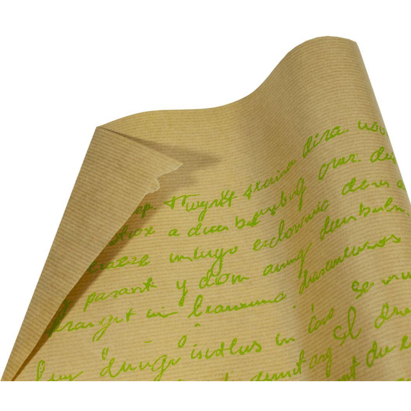 Папір для пакування подарунків 0,7 х 7м (Крафт-лист, зелений та бежевий) Пт 430.5 KNZ