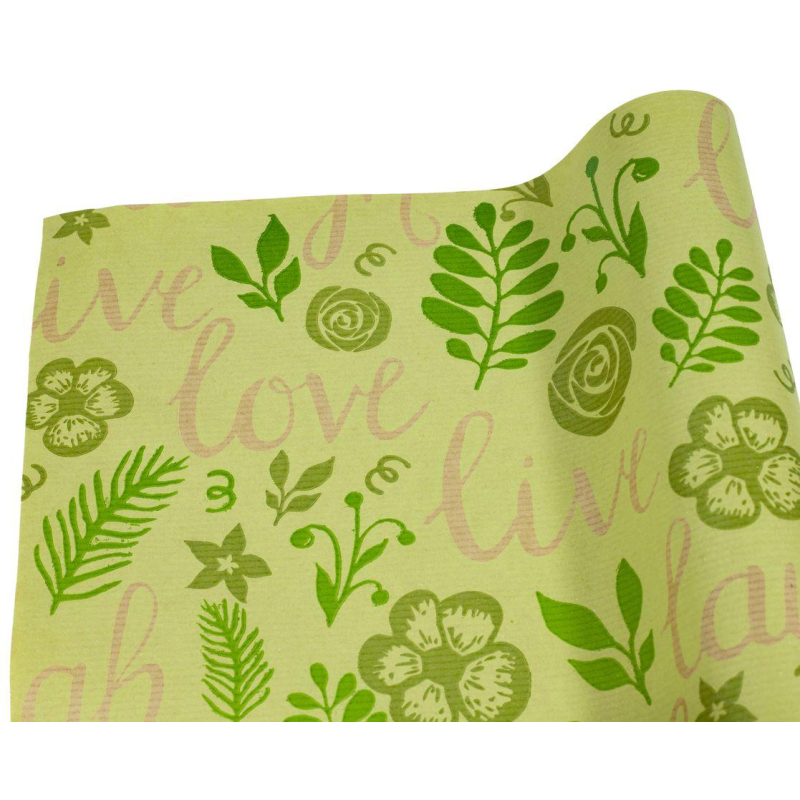 Папір крафт, “Love laugh“ на зеленому Unison, Пт 871 KNZ