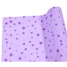 Папір тишею 30г, 50см х 14м бузковий з зірками, Unison, PQD5014-28 KNZ