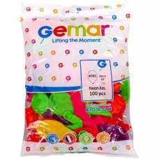 Кульки 10“ (26 см) “Неон“ асорті GF90/81 KNZ