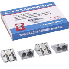 Чинка металева подвійна (2 отвори) “С“ стругачка KNZ