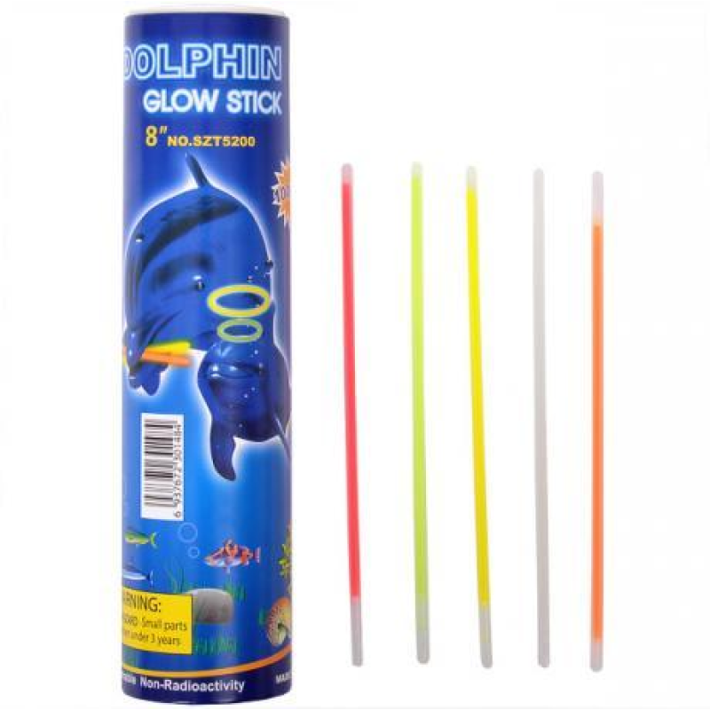 Неонова паличка - браслет, що світиться 20 см 100 штук | Глоустик KNZ