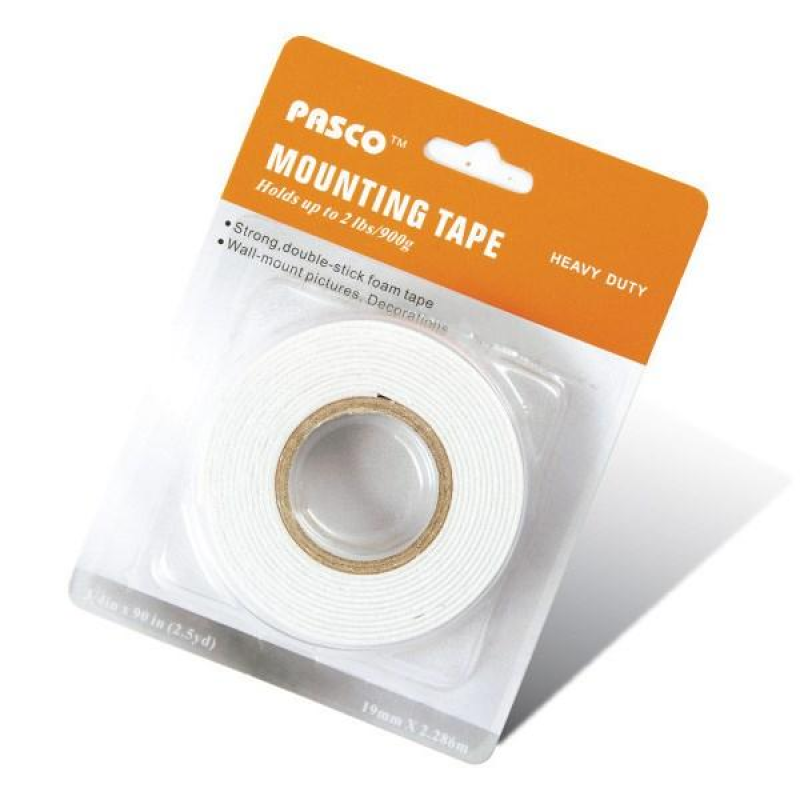 Скотч двосторонній на пінній основі 19мм*2,29м “Pasco“ T-001-1 KNZ