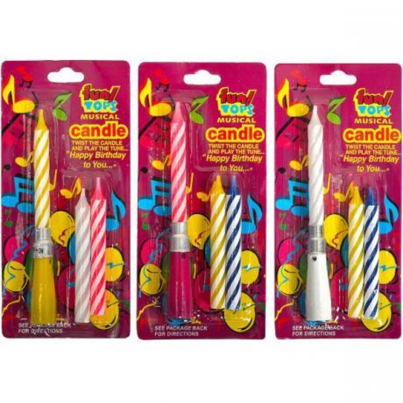Набір свічок для торта 10-94 музичні, 3 штуки KNZ Набір свічок для торта 10-94 музичні, 3 штуки KNZ