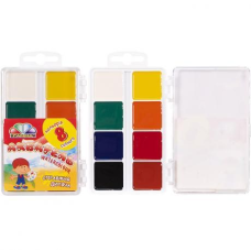 Акварель 8 кольорів “Захоплення“ пластик “Гамма“ 11,5 * 7,5 см KNZ