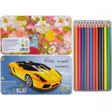 Олівці кольорові 12 кольорів Metal elastico “С“ CRM555-12 KNZ