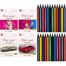 Олівці кольорові 12 кольорів міні White Night “С“ CR555-12M KNZ