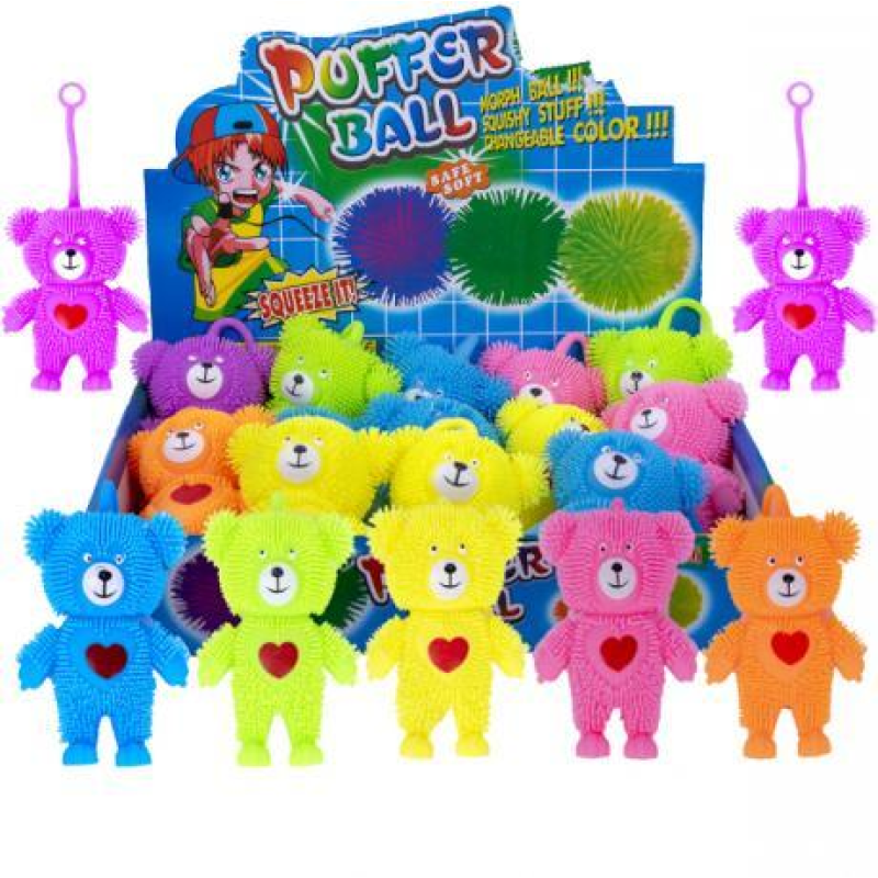 Іграшка ведмедик гумовий, що світиться, на палець 14-48 KNZ