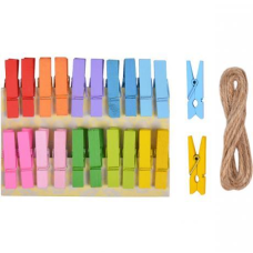 Прищепки декоративні кольорові 20штт 3,5*0,6см 4-202 KNZ