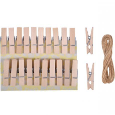 Прищіпки дерев“яні декоративні прості 20шт 3,5*0,6см 4-203 KNZ